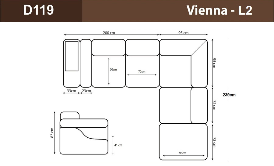 Vienna - L2 - Leather Sofa Lounge Set